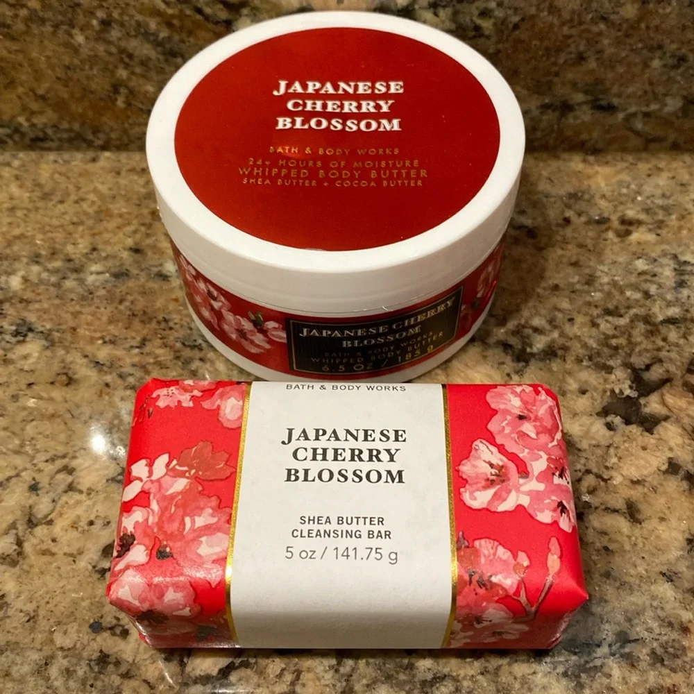 2-pc Set 🍒Japanese Cherry Blossom🍒Body Butter & Cleansing Bar, by BBW, NWT - Picture 6 of 8